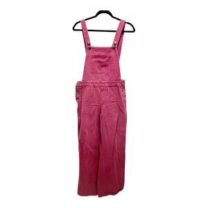 Forever 21 Dark Red Maroon Denim Overalls Size Medium Jeans Fall Size Medium